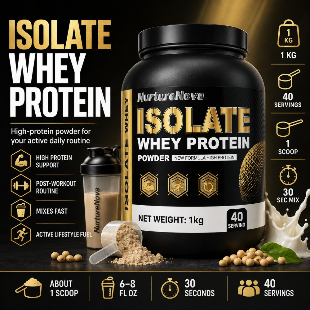 Fitness Nutrition Protein - NurtureNova İzole Whey Protein Tozu 1kg,