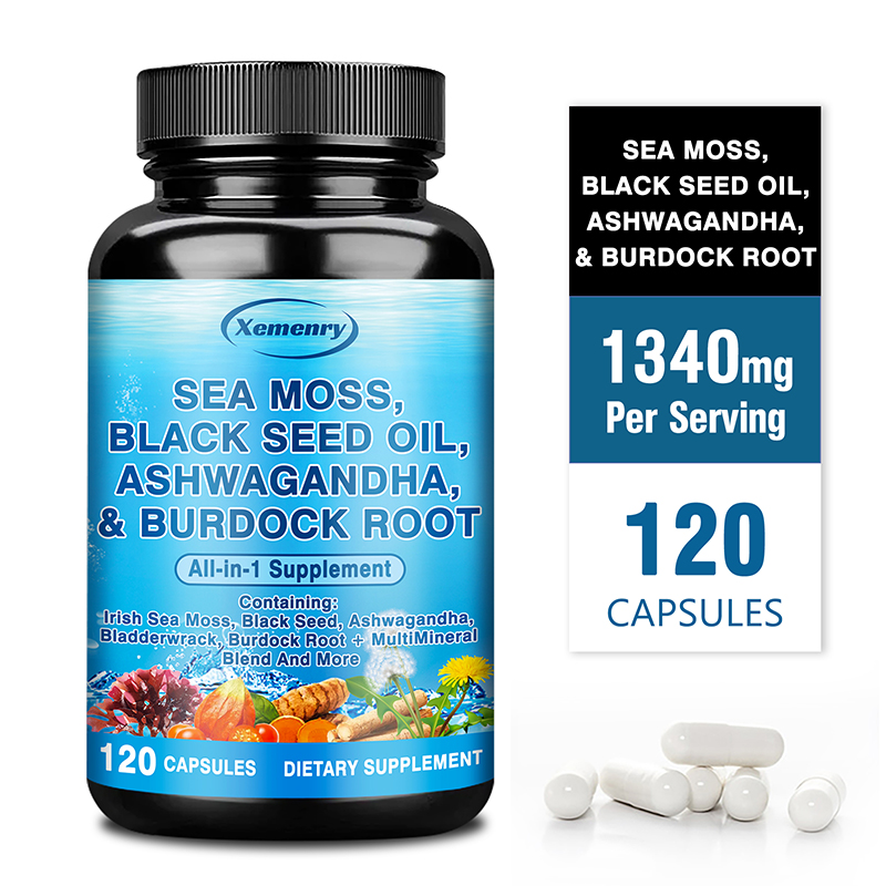 Black Seed Oil Capsule - Deniz Yosunu, Çörek Otu Yağı, Aşvaganda