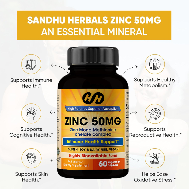 Zinc Supplement 50Mg - Çinko Takviyesi 50mg, 60 Kapsül, Vejetaryen