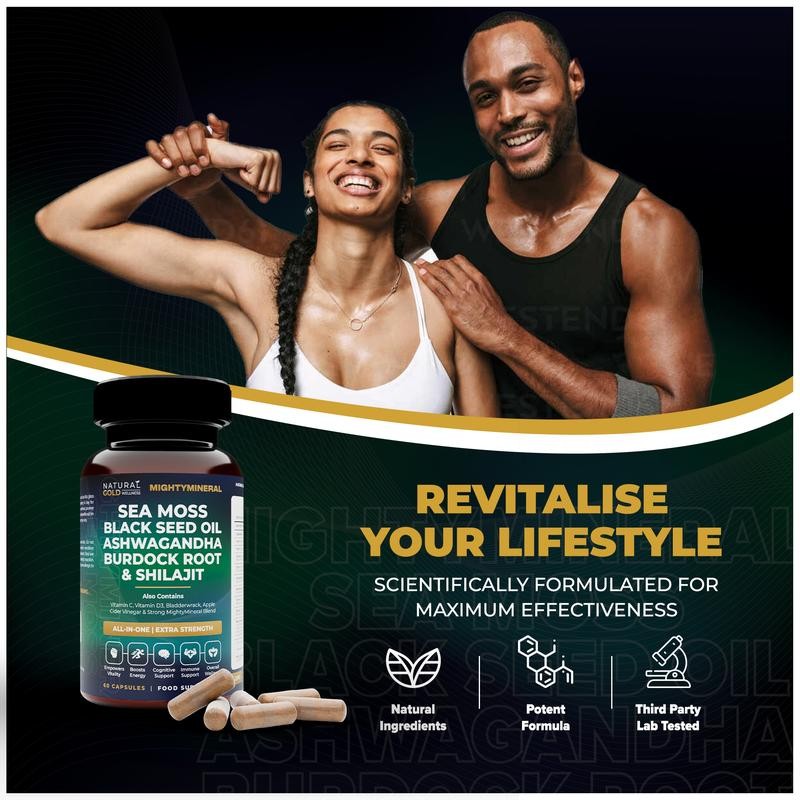 Black Seed Oil Capsule - Çörek Otu Yağı, Şilajit, Deniz Yosunu,