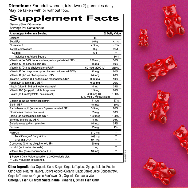 Kadınlar İçin Vitaminler - MUL - Multivitamin Gummy Adult incelemesi ve fiyatı